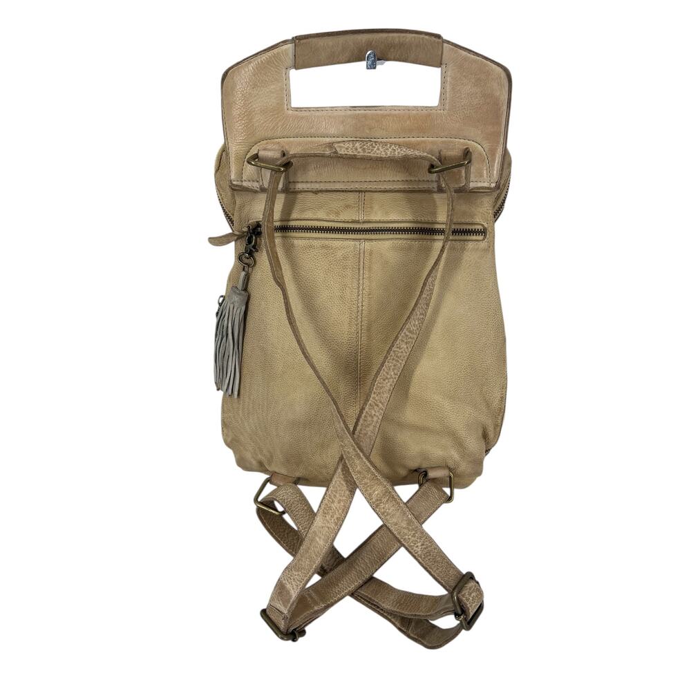 Studio Caleidoscope Gatti Leather Stud Embellished Backpack in Beige - Picture 11 of 16